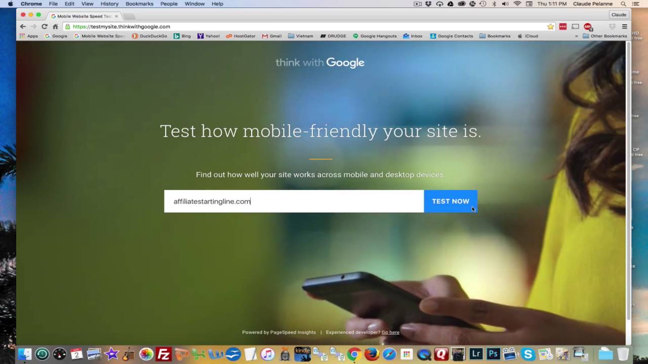 TestMySite Google Tool