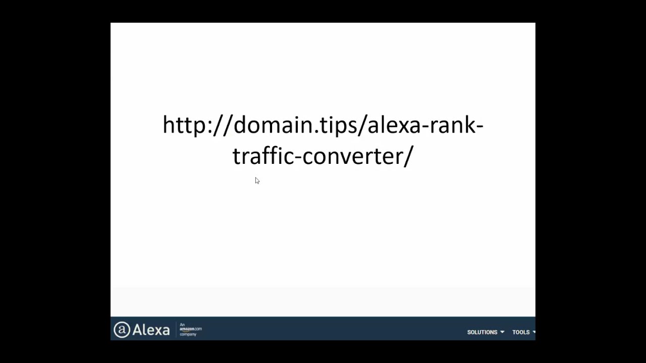 From Alexa Rank to Estimated Traffic / Domain.Tips