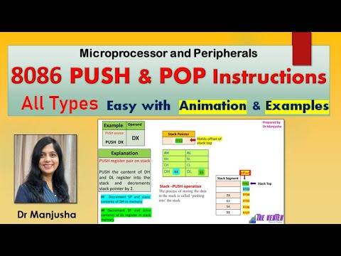 8086 PUSH & POP instructions