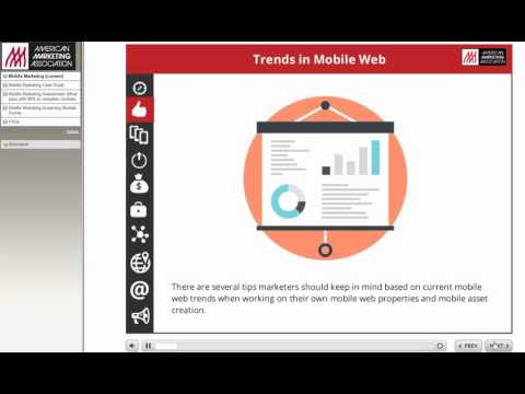 American Marketing Association - Certificate in Digital Marketing - Mobile Marketing Module Screenr