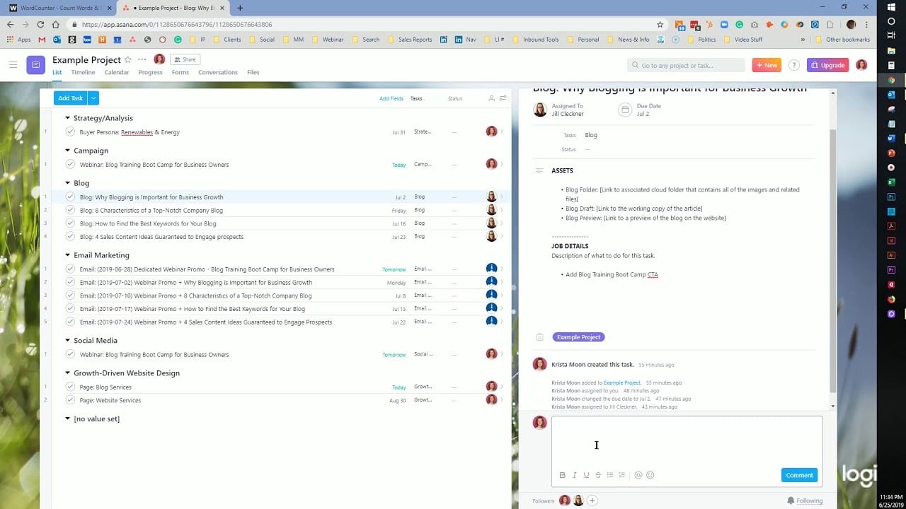 Project Management Example for Marketing Agencies