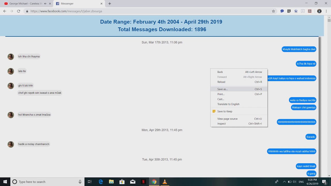 How to Download Full Facebook Chat and Save Conversation as PDF