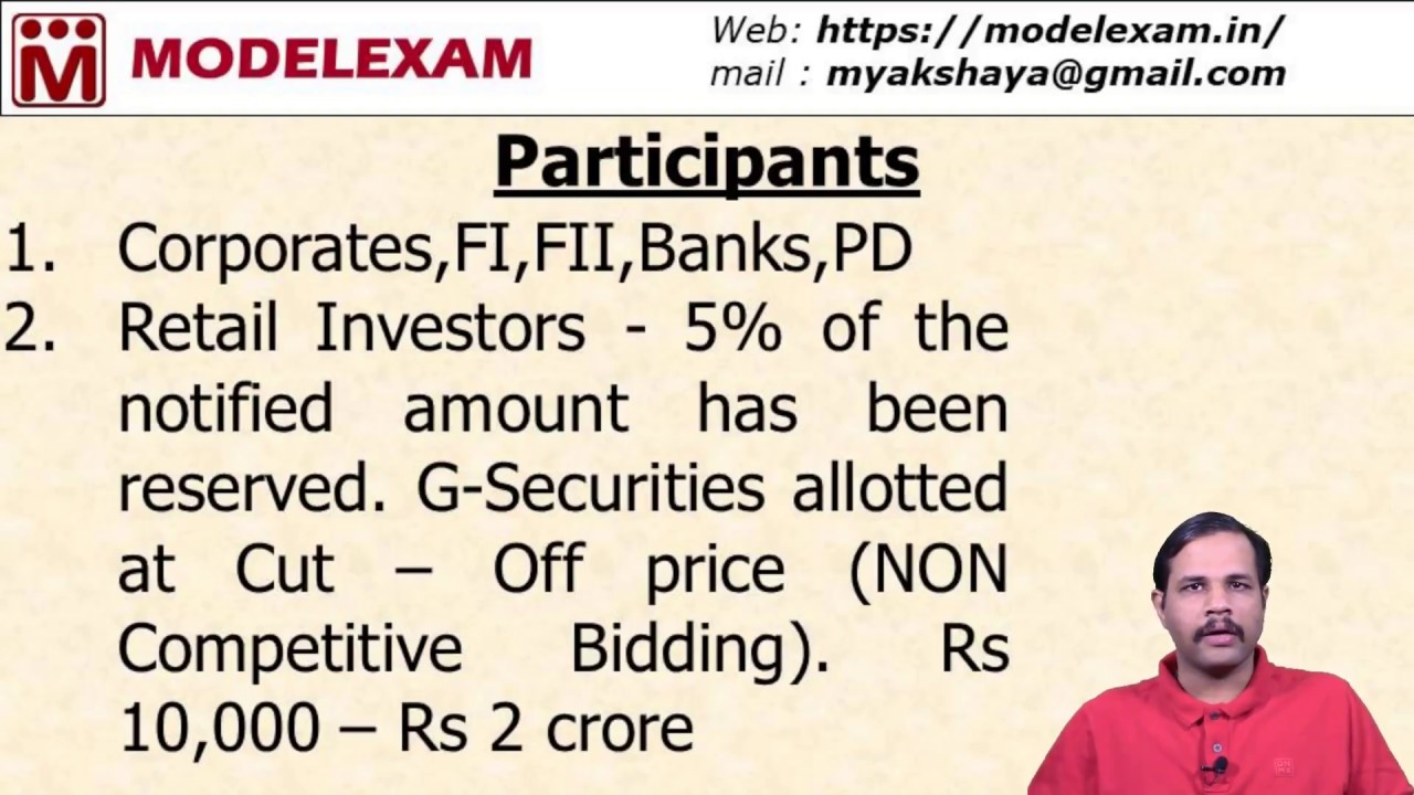 Government Securities Market - Participants