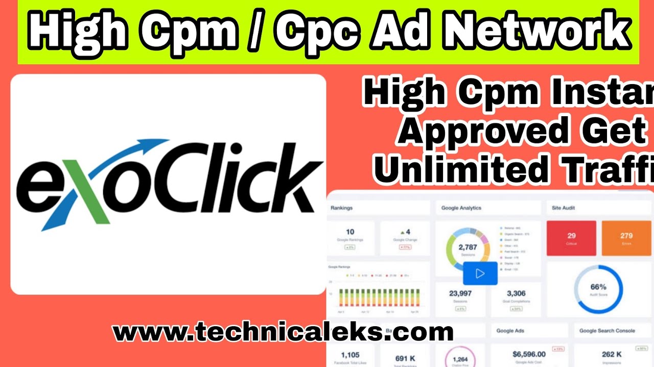 ExoClick High Cpm Ad Network Instant Approved Trick Bloggers  Google Adsense Alternative ads network