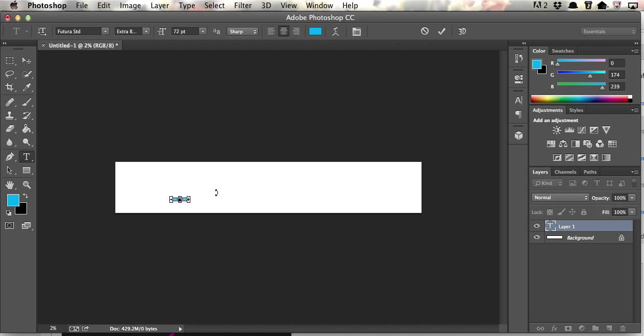 Font on large-format banners
