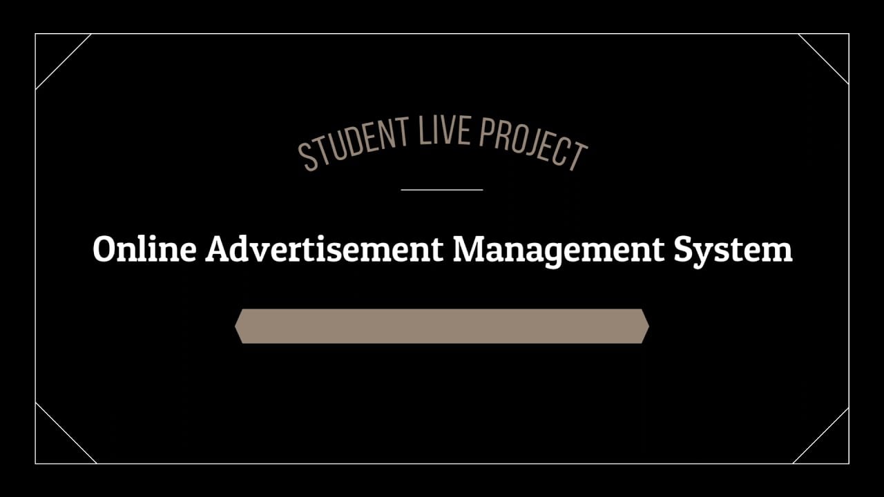 Student Live Project | Online advertisement management system project By Solmeyvn Software