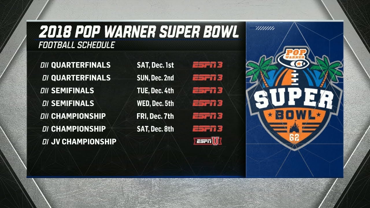 2018 Pop Warner Super Bowl Bracket Release Show