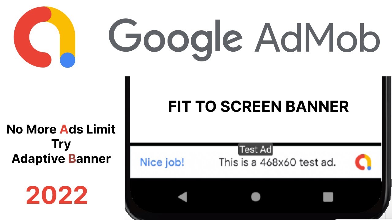 Admob Adaptive Banner Android studio | No More Admob Ads limit | fit to screen banner in proper way