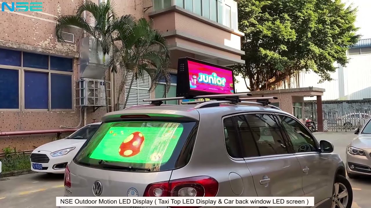 NSELED Outdoor Motion Advertising LED Display Screen- Car top screen & Back Window LED Sign