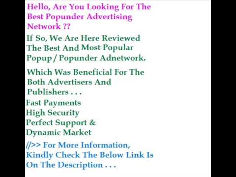 Best pop under ad network