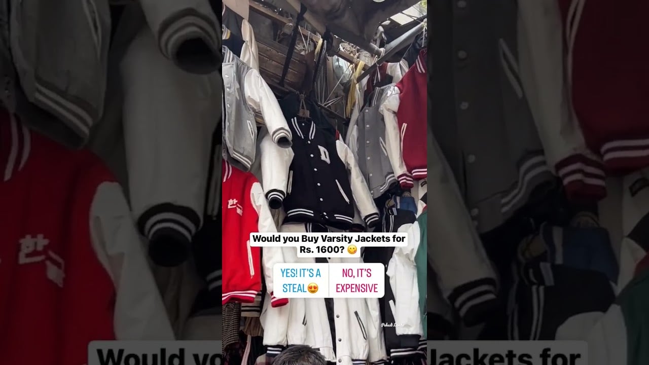 varsity jacket 🧥 sarojini nagar market || Letest video 📷