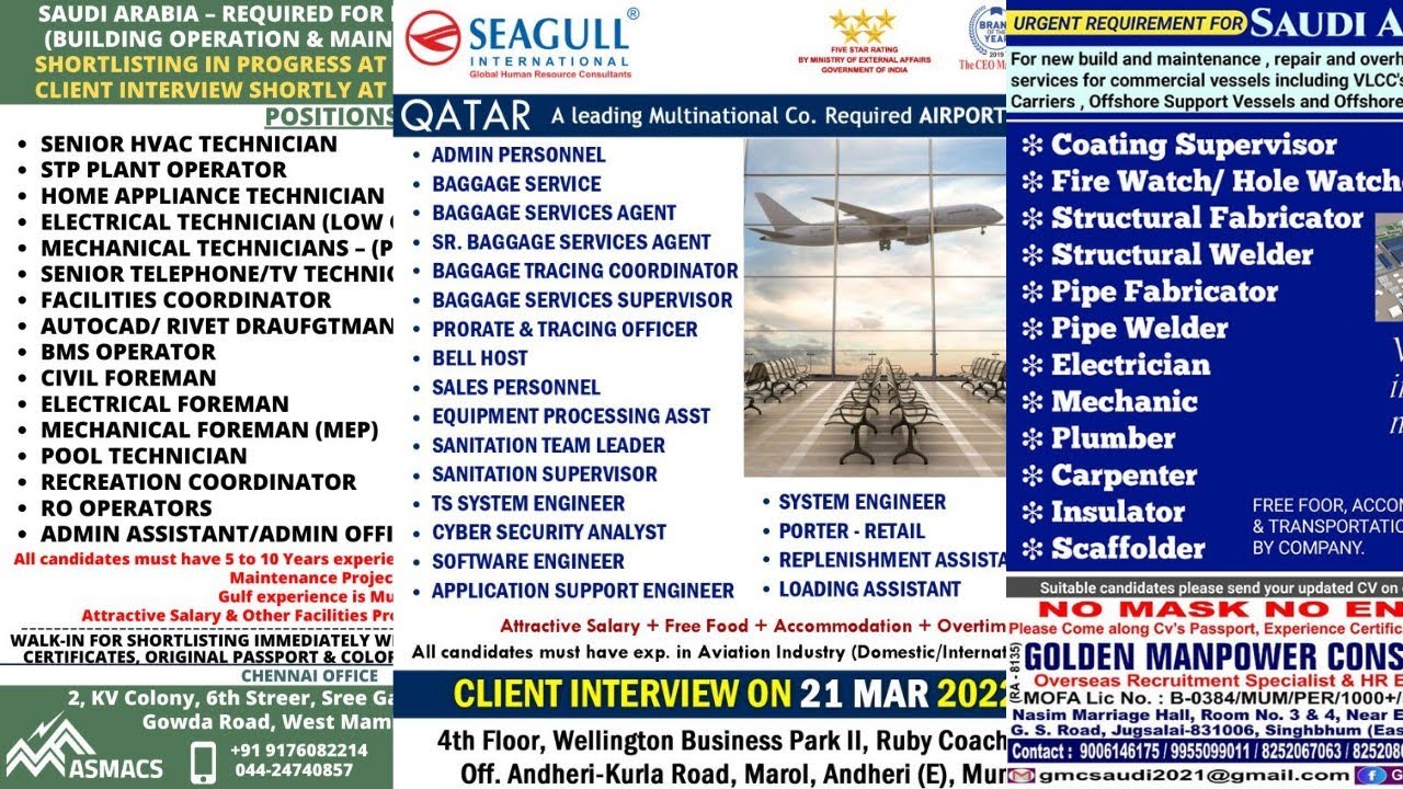 19-Mar Dubai Job Vacancy 2022 ,Gulf Jobs Vacancy 2022, Assignment Abroad Times Today, Gulf Jobs 2022