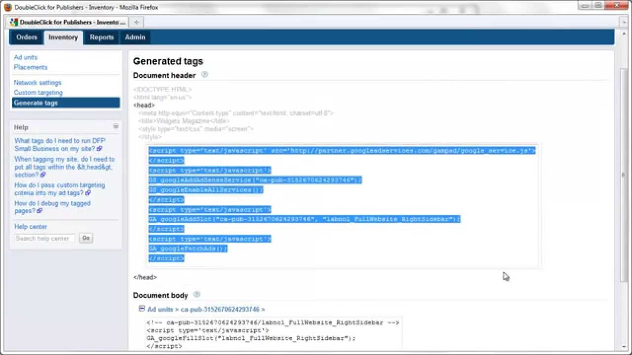 Getting Started with Google DoubleClick for Publishers (DFP)