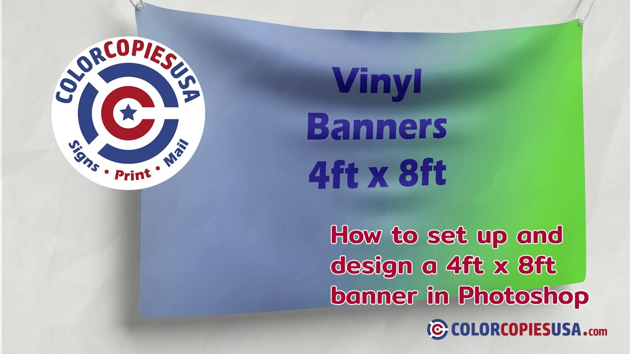 Step by step to create and design a 4x8ft banner in photoshop