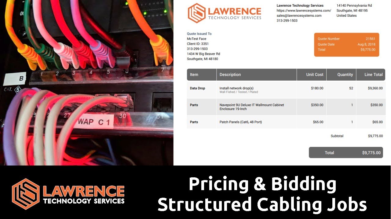 How We Do Pricing & Bidding For Structured Cabling Jobs From Start To Finish