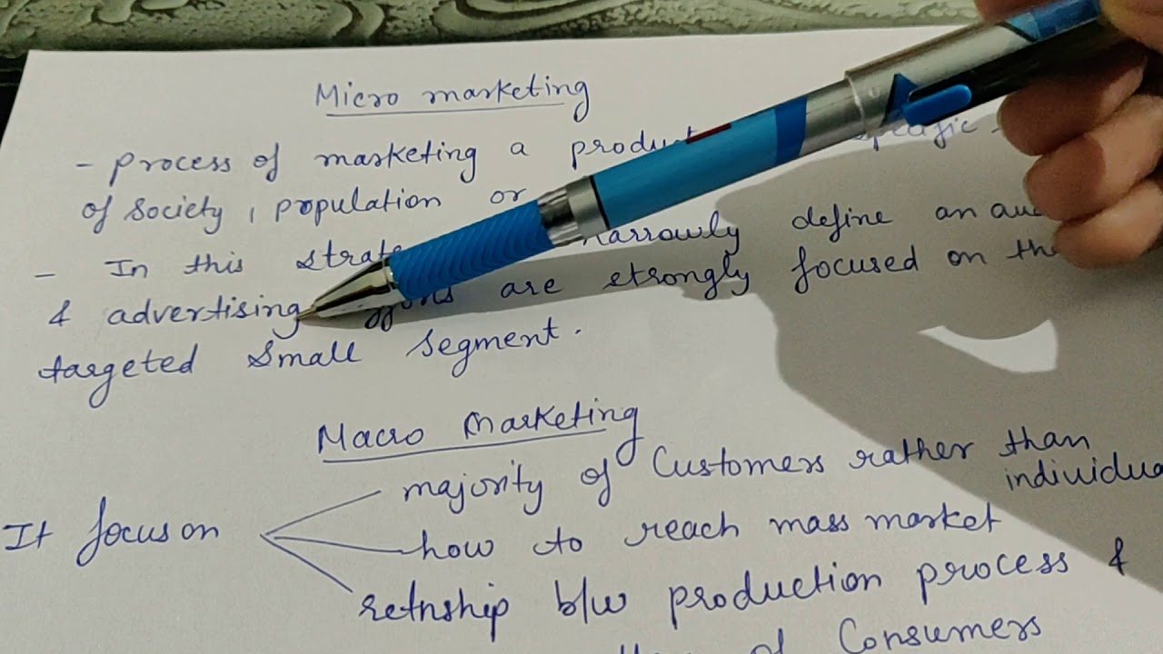 Micro marketing & macro marketing (marketing management)