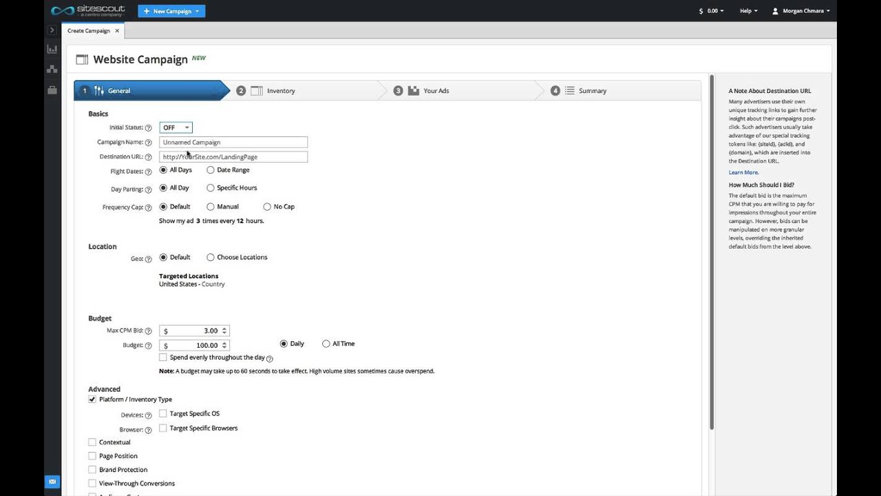 SiteScout Tutorial: Campaign Creation Basics
