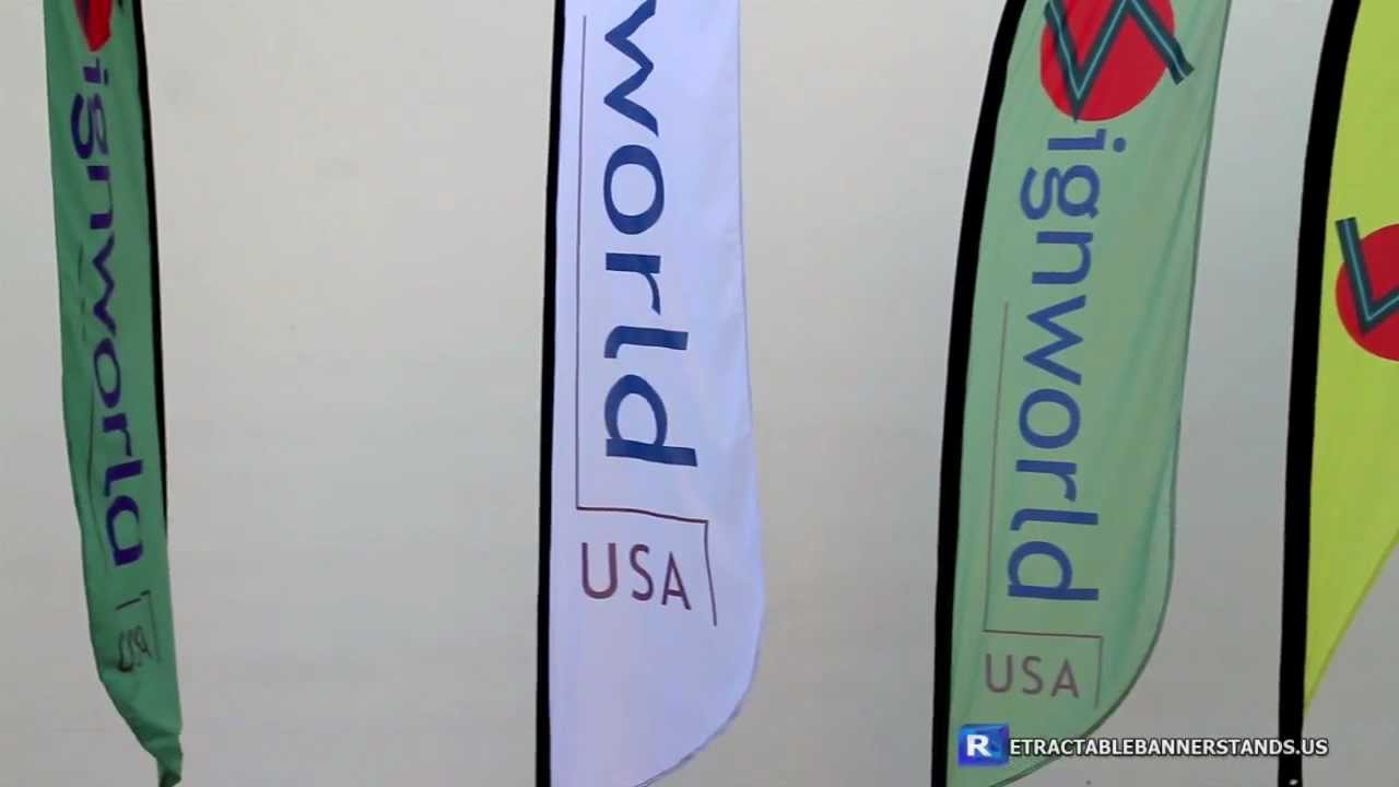 Advertising Feather and Tear Drop Flags