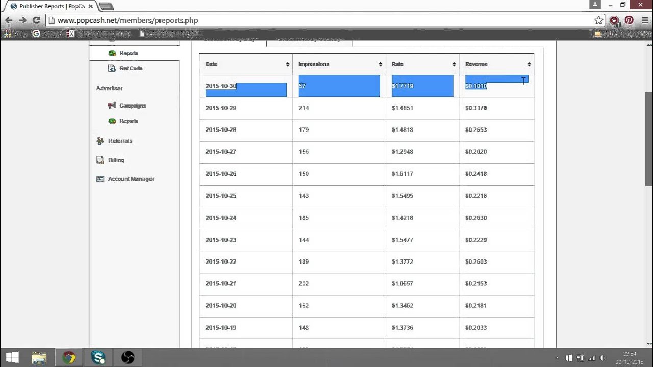 Popcash CPM rate and review