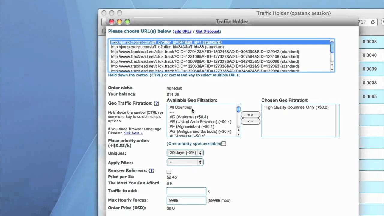 TrafficHolder Tutorial
