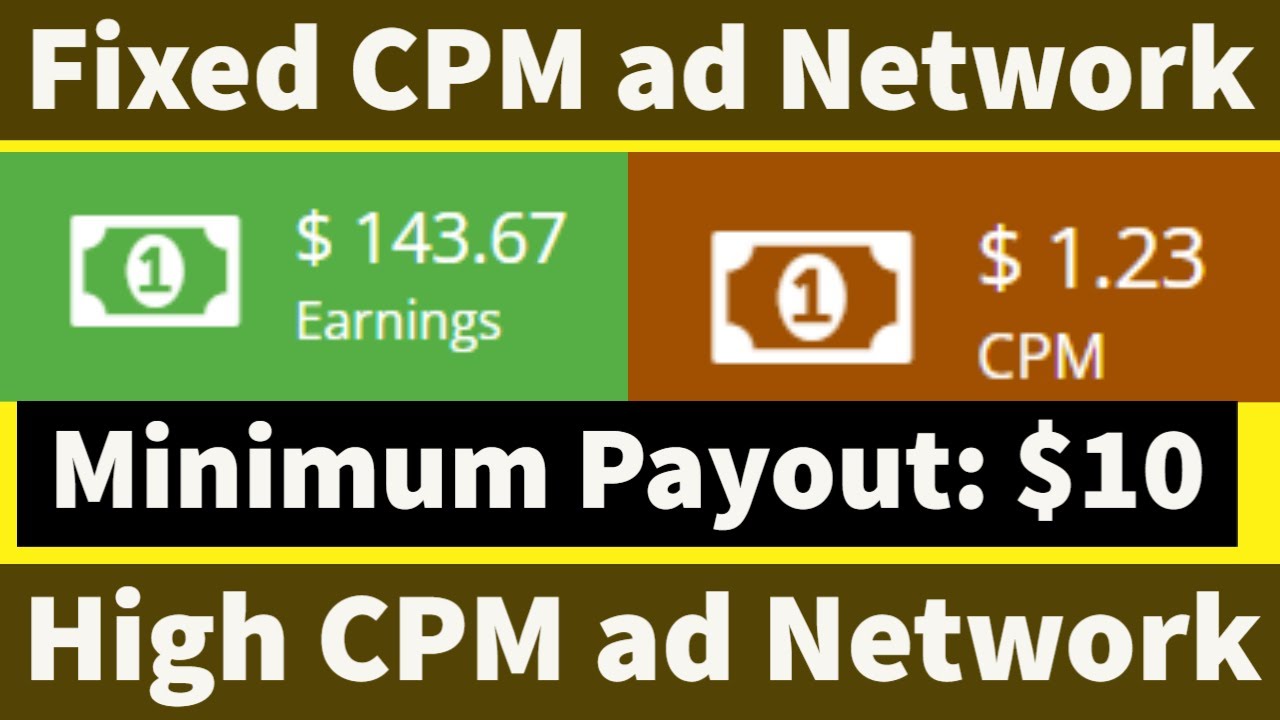 Fixed CPM ad Network Best Google AdSense Alternative High CPM Minimum Payout $10 | Mr Naveed Shah
