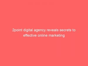 2point digital agency reveals secrets to effective online marketing 151542