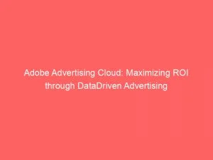 Adobe Advertising Cloud Maximizing Roi Through Datadriven Advertising 146758