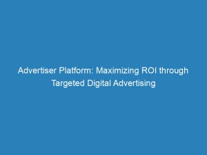 advertiser platform maximizing roi through targeted digital advertising 144674