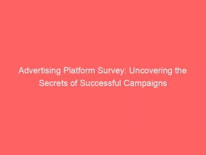 advertising platform survey uncovering the secrets of successful campaigns 145443