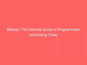 Bidsopt The Ultimate Guide To Programmatic Advertising Today 146587
