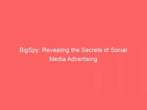Bigspy Revealing The Secrets Of Social Media Advertising 148125