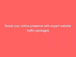 boost your online presence with expert website traffic packages 144824