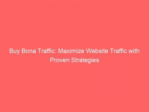 buy bona traffic maximize website traffic with proven strategies 144260