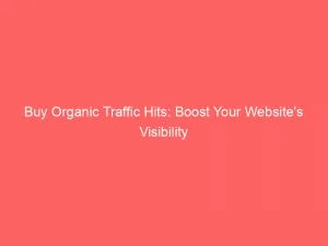 Buy Organic Traffic Hits: Boost Your Website'S Visibility 1 Buy Organic Traffic Hits Boost Your Websites Visibility 145107