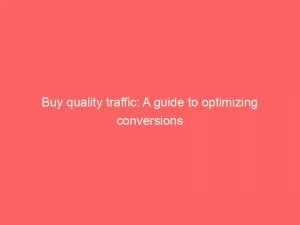 Buy Quality Traffic: A Guide To Optimizing Conversions 1 Buy Quality Traffic A Guide To Optimizing Conversions 145233