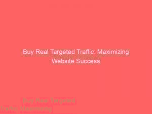 Buy Real Targeted Traffic Maximizing Website Success 145089