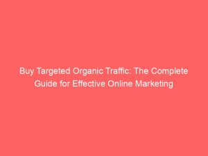 buy targeted organic traffic the complete guide for effective online marketing 144535