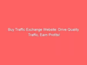 buy traffic exchange website drive quality traffic earn profits 145650