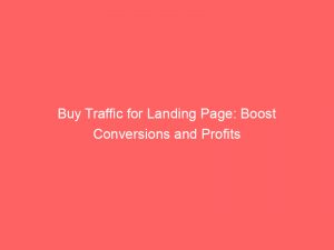 buy traffic for landing page boost conversions and profits 145725