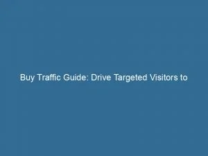 Buy Traffic Guide Drive Targeted Visitors To Your Website 144016