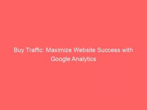 buy traffic maximize website success with google analytics 145422