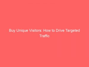 Buy Unique Visitors How To Drive Targeted Traffic 145585