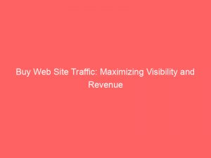 buy web site traffic maximizing visibility and revenue 145591