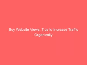 buy website views tips to increase traffic organically 145354