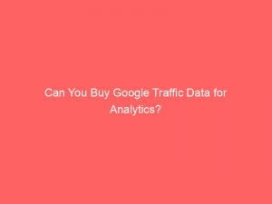 can you buy google traffic data for analytics 144072