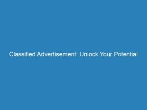 classified advertisement unlock your potential with online learning 148375