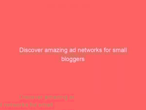 discover amazing ad networks for small bloggers 144865