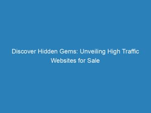 discover hidden gems unveiling high traffic websites for sale 144657