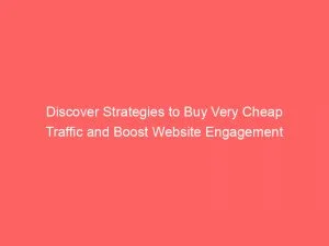 Discover Strategies To Buy Very Cheap Traffic And Boost Website Engagement 144075
