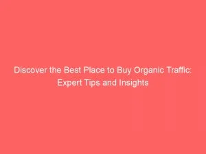 Discover The Best Place To Buy Organic Traffic Expert Tips And Insights 145685